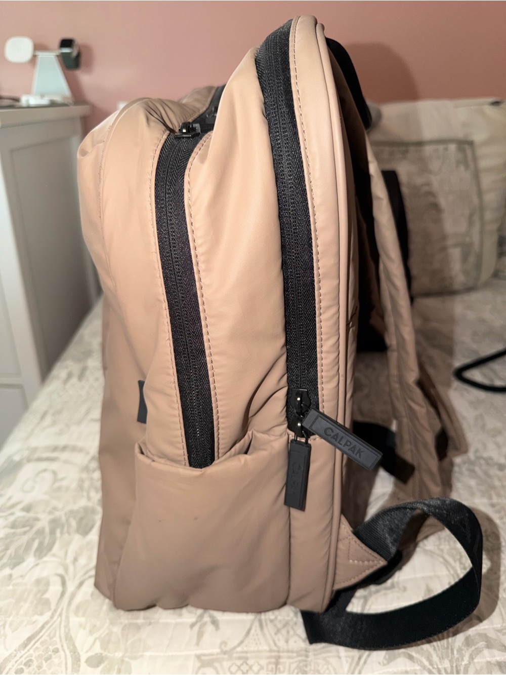 Calpak Backpack in Light Taupe - Picture 3 of 9